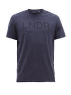 Matchesfashion.com Lndr - Logo Print Cotton Jersey T Shirt - Mens - Navy
