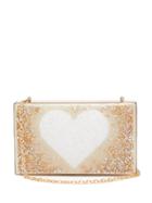 Matchesfashion.com Germanier - Dgrad-crystal Heart-print Clutch Bag - Womens - Gold Multi