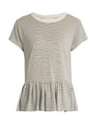 The Great The Ruffle Striped T-shirt