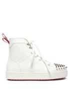 Matchesfashion.com Christian Louboutin - Smartic Spike High-top Leather Trainers - Mens - White