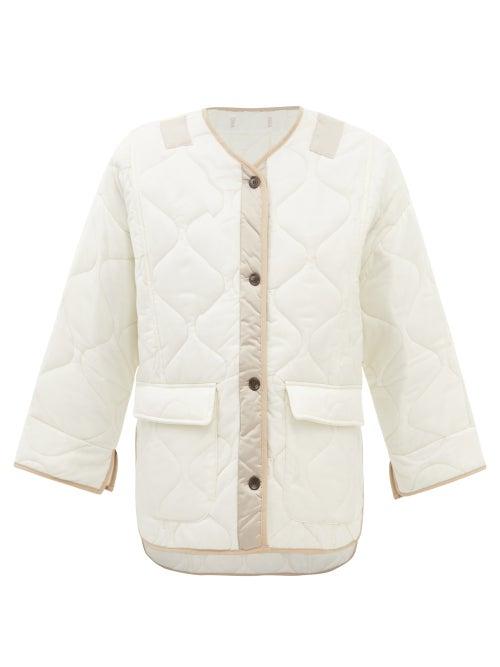 The Frankie Shop - Teddy Oversized Quilted Shell Coat - Womens - Ivory Multi