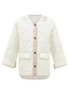 The Frankie Shop - Teddy Oversized Quilted Shell Coat - Womens - Ivory Multi