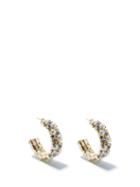 Ladies Jewellery Rosantica - Polka Crystal & Faux-pearl Hoop Earrings - Womens - Crystal