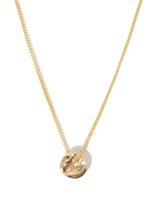 Matchesfashion.com Georgia Kemball - Textured-pendant 9kt Gold Necklace - Mens - Gold