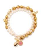 Timeless Pearly - Gold-painted Baroque & Freshwater Pearl Necklace - Womens - Multi