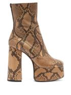 Matchesfashion.com Saint Laurent - Billy Python Leather Boots - Womens - Python