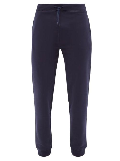 A.p.c. - Item Logo-print Jersey Track Pants - Mens - Dark Navy