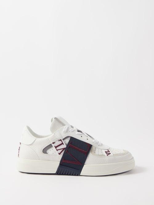 Valentino Garavani - Vl7n Leather Trainers - Mens - White Navy