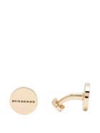 Matchesfashion.com Burberry - Engraved Gold Tone Brass Cuff Links - Mens - Gold