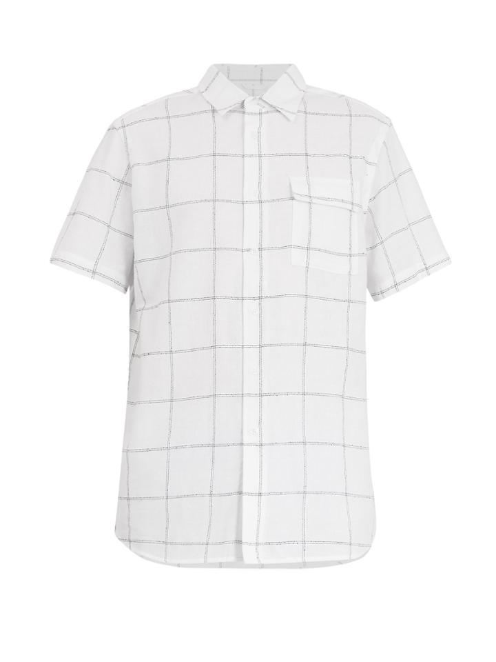 Saturdays Nyc Laszlo Checked Cotton-blend Twill Shirt