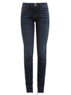 Matchesfashion.com Frame - Le Skinny De Jeanne Raw Hem Jeans - Womens - Dark Denim