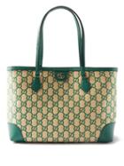 Gucci - Ophidia Mini Faux Raffia & Leather Tote Bag - Womens - Green Multi