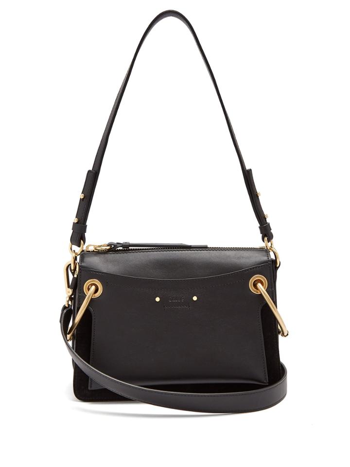 Chloé Roy Small Suede And Leather Shoulder Bag
