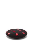Benoît Missolin Velvet Heart Appliqu Wool Beret