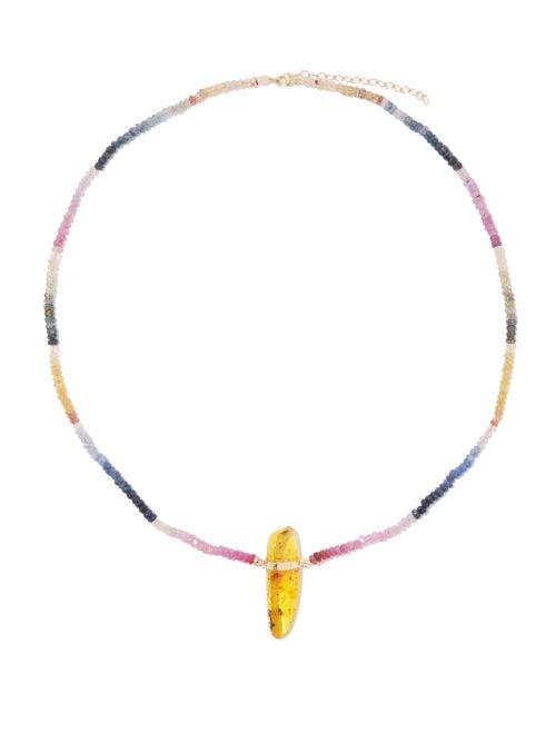 Jia Jia - Arizona Light Sapphire, Amber & 14kt Gold Necklace - Womens - Multi