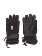 Moncler Grenoble - Logo-patch Nylon-blend And Leather Ski Gloves - Womens - Black