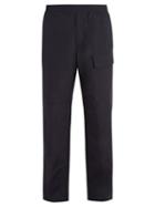 Matchesfashion.com Stella Mccartney - Patch Pocket Cotton Poplin Trousers - Mens - Indigo