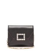 Matchesfashion.com Roger Vivier - Trs Vivier Small Crystal-embellished Leather Bag - Womens - Black
