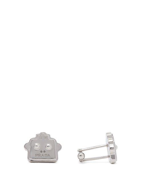 Matchesfashion.com Prada - Robot Cufflinks - Mens - Silver