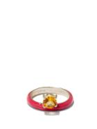 Matchesfashion.com Fry Powers - Unicorn Rainbow Citrine, Enamel & Silver Ring - Womens - Red Multi