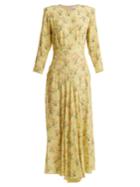 Raey Bracelet Sleeve Acid Tree-print Silk Dress