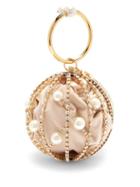 Matchesfashion.com Rosantica - Chloe Faux Pearl And Crystal-embellished Bag - Womens - Gold Multi