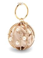 Matchesfashion.com Rosantica - Chloe Faux Pearl And Crystal-embellished Bag - Womens - Gold Multi
