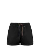 Matchesfashion.com Paul Smith - Zebra Embroidered Quick Drying Swim Shorts - Mens - Black