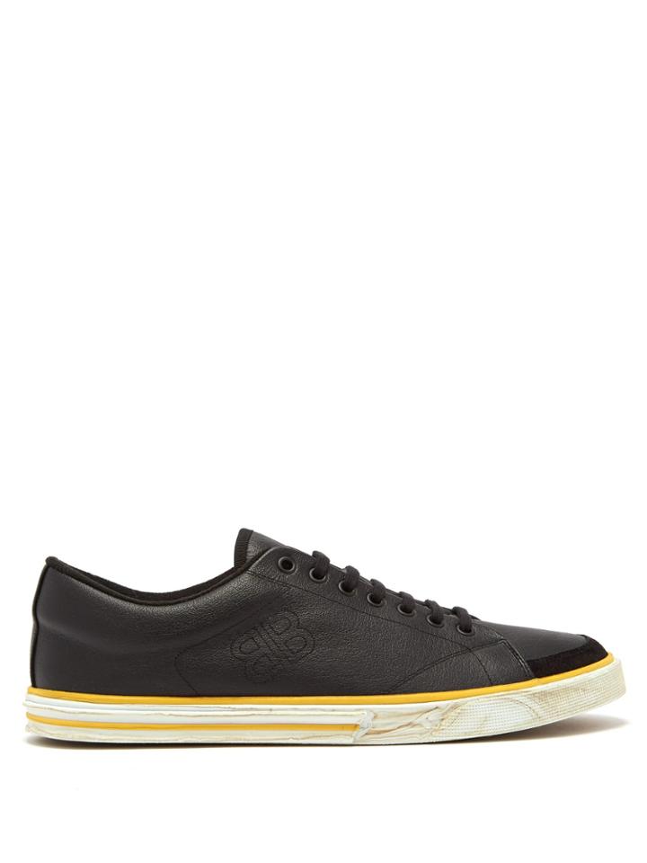 Balenciaga Logo-print Leather Trainers