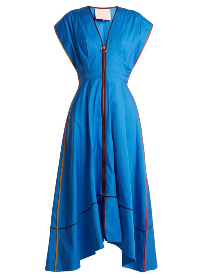 Roksanda Mituva Deep V-neck Cotton-poplin Dress