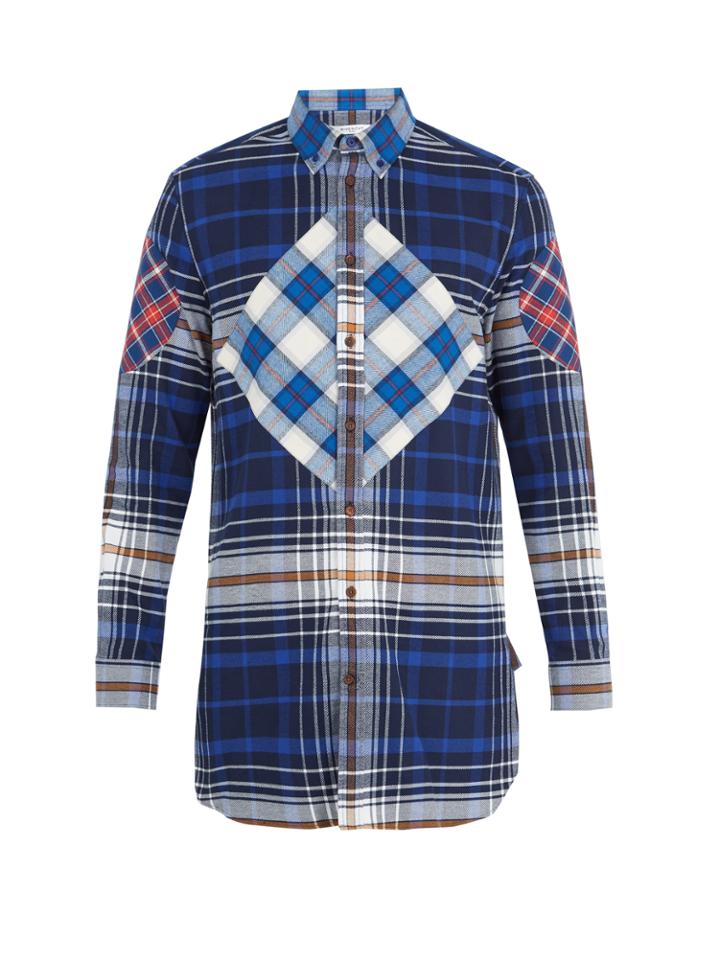 Givenchy Patchwork Checked Cotton Shirt