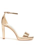 Matchesfashion.com Jimmy Choo - Misty 100 Metallic Leather Platform Sandals - Womens - Gold