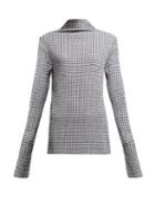 Matchesfashion.com Jil Sander - Long Sleeve Gingham Top - Womens - Navy White