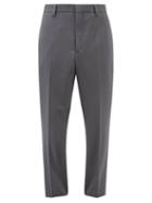 Nanushka - Jun Twill Slim-leg Trousers - Mens - Dark Grey