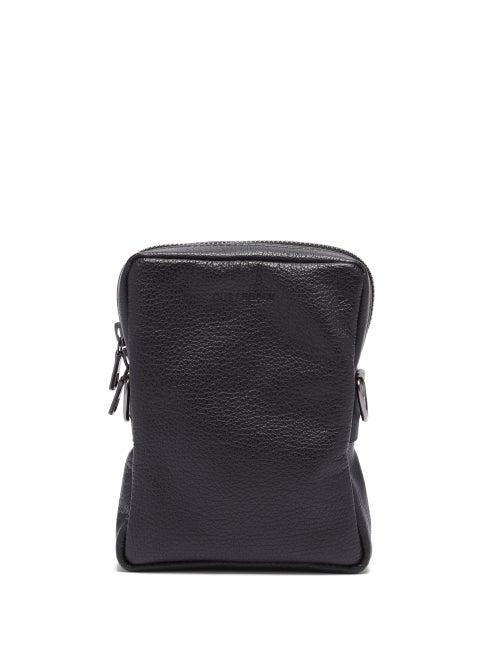 Mens Bags Our Legacy - Delay Mini Leather Cross-body Bag - Mens - Black
