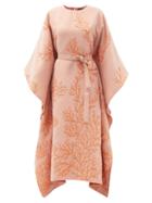 Ladies Rtw Taller Marmo - Los Corales Belted Jacquard Dress - Womens - Pink