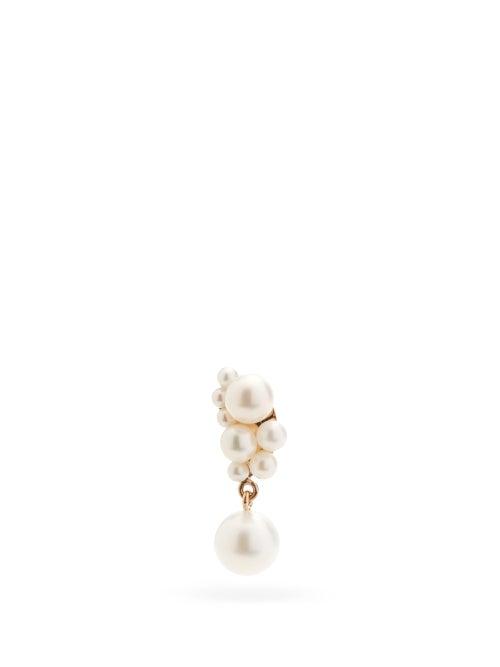 Matchesfashion.com Sophie Bille Brahe - Petite Corail Pearl & 14kt Gold Single Earring - Womens - Pearl