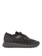 Matchesfashion.com Prada - Prax 01 Stretch Knit And Leather Trainers - Mens - Black