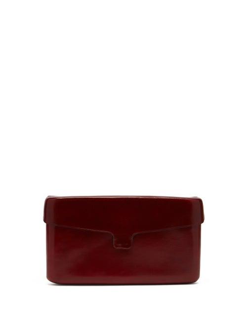 Matchesfashion.com Lemaire - Cartridge Leather Clutch - Womens - Burgundy