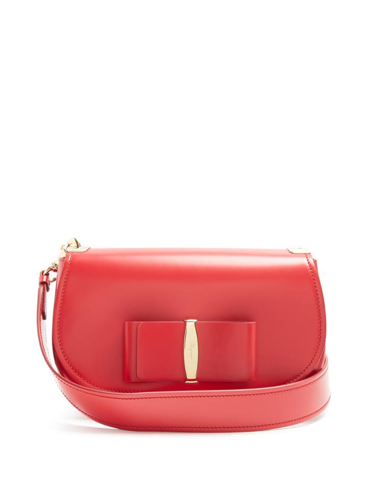 Salvatore Ferragamo Anna Vara Leather Shoulder Bag