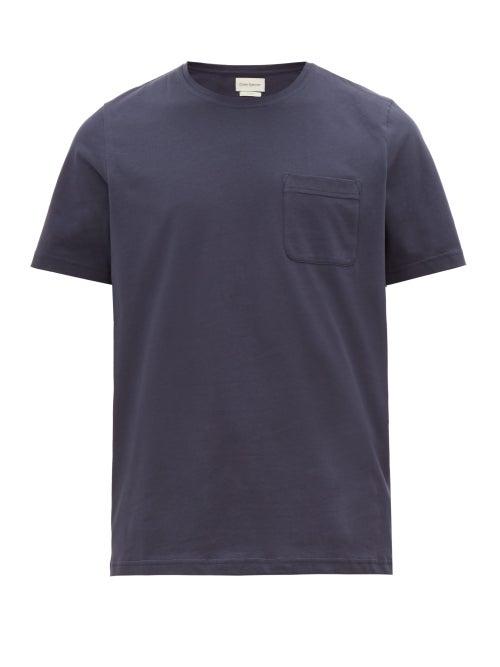 Matchesfashion.com Oliver Spencer - Oli Organic-cotton Jersey T-shirt - Mens - Navy