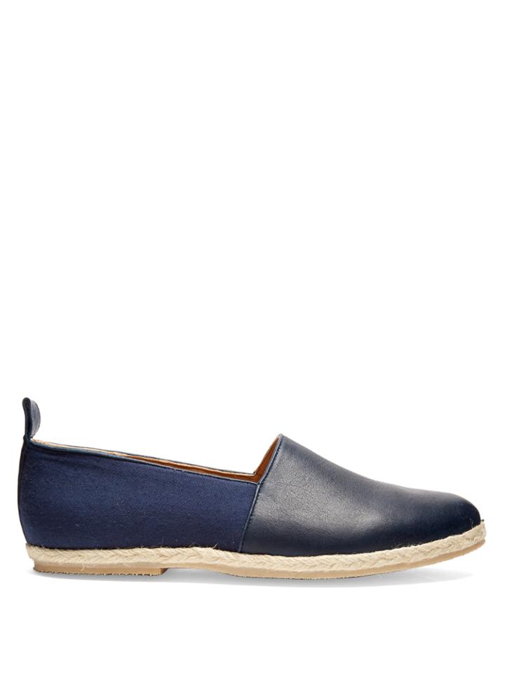 Hecho Leather And Canvas Espadrilles