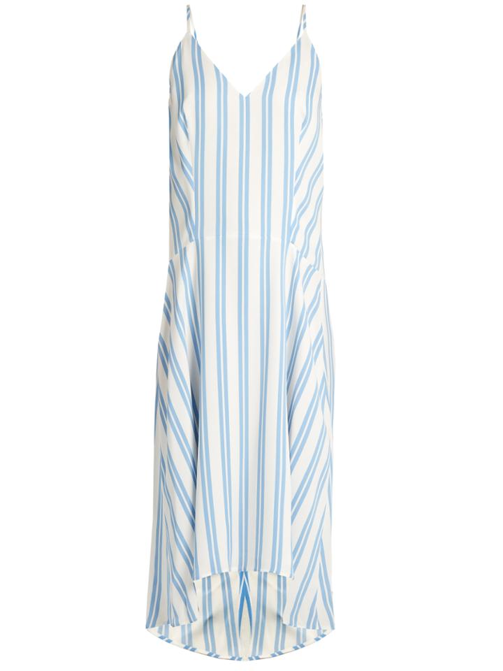 Balenciaga Striped Cady Slip Dress