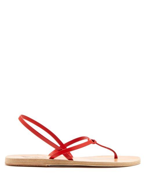 Matchesfashion.com Ancient Greek Sandals - Dorothea Leather Sandals - Womens - Red