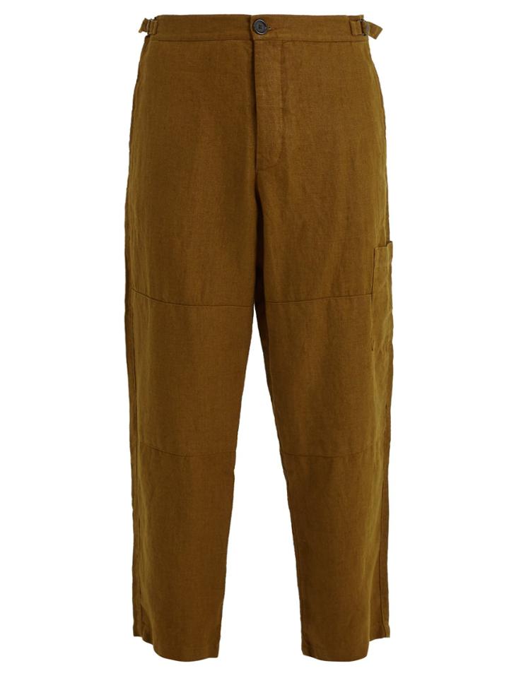 Oliver Spencer Judo Tapered-leg Cropped Linen Trousers