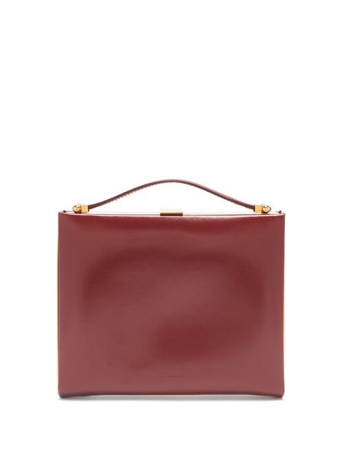 Matchesfashion.com Jil Sander - Leather Clutch Bag - Womens - Burgundy