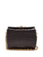 Alexander Mcqueen Box Nano Crocodile-effect Leather Bag