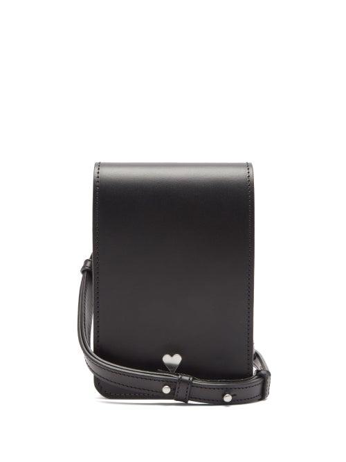Matchesfashion.com Ami - Small Smooth-leather Cross-body Bag - Mens - Black