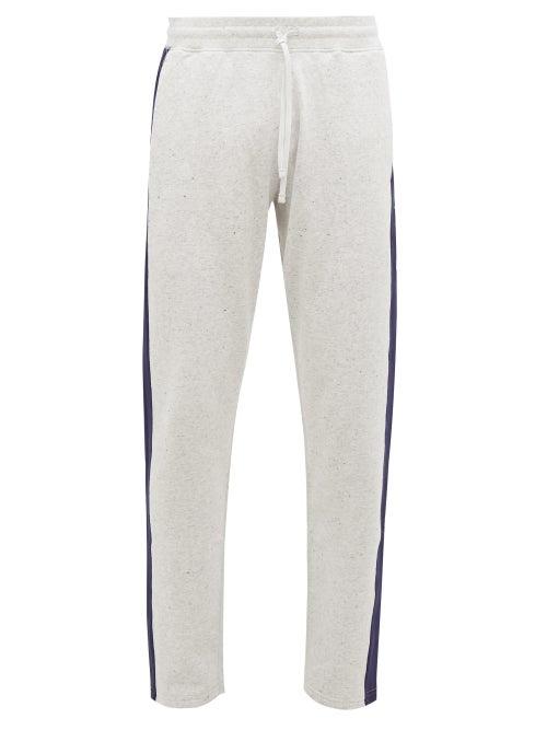 Matchesfashion.com Reigning Champ - Side Stripe Cotton Jersey Track Pants - Mens - Grey