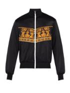 Matchesfashion.com Versace - Baroque Print Satin Bomber Jacket - Mens - Black
